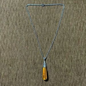 Tiger’s Eye & Stainless Steel Necklace